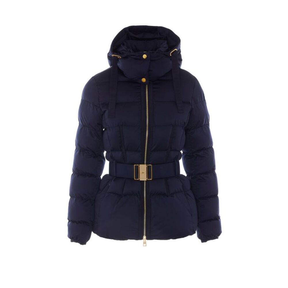 Elisabetta Franchi Women Down Jacket In Sail Fabric